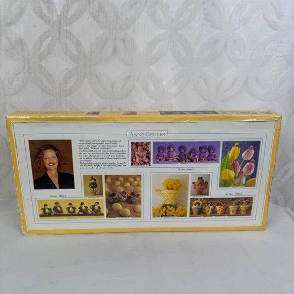 Anne Geddes 3 Deluxe Puzzles Babies Flowers Pot Daffodil Strawberries Sunflower - Picture 5 of 8